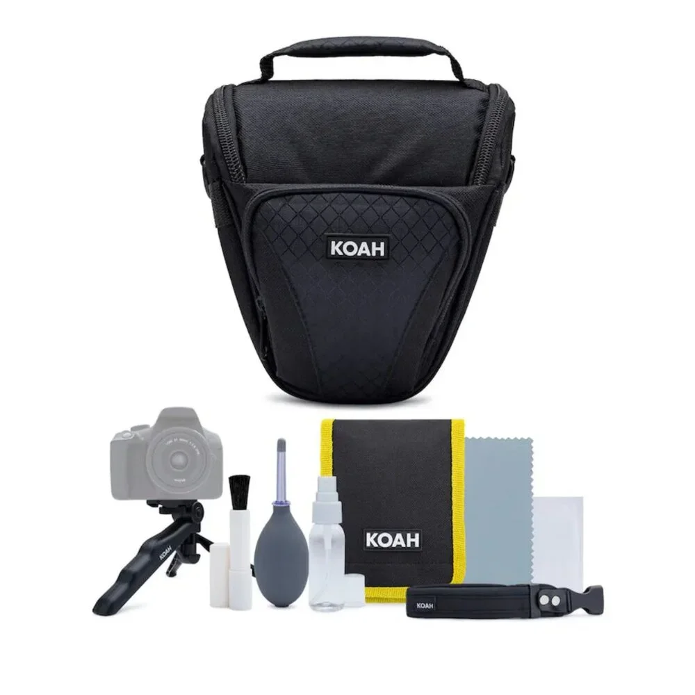 Koah - Holster Camera Case and Accessory Bundle for DSLR, Mirrorless, & Camcorde